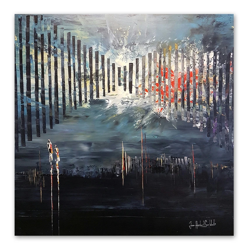 Бесплатная доставка, темно-черные картины ручной работы, высокое качество, картина маслом на холсте, картина маслом без рамки