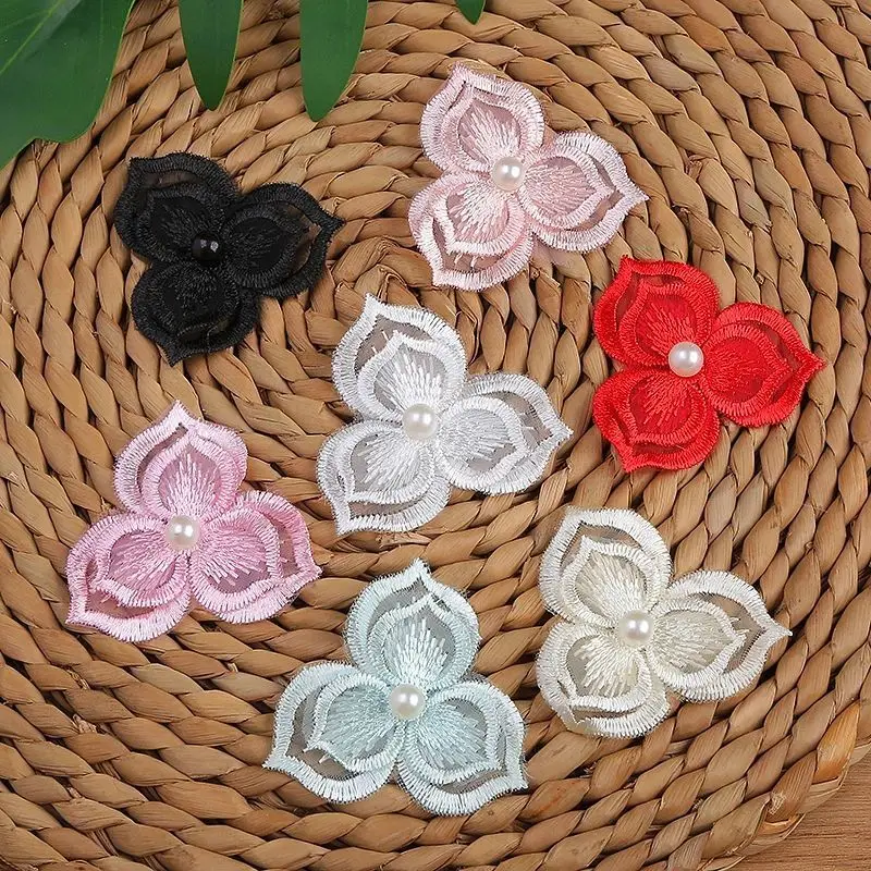 Двухслойная кружевная цветочная ткань декоративная для шитья лоскутного