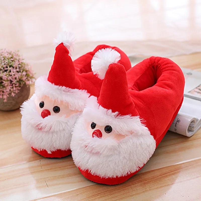

New Christmas Home Slippers Indoor Cotton Shoes Animal Home Slippers 2021 New Non-Slip Warm Floor Shoes Women