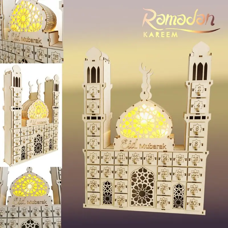 Eid Mubarak календарь обратного отсчета DIY деревянная фотография | Дом и сад