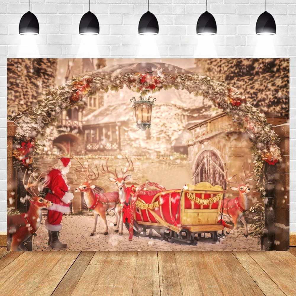 

Рождественский фон с Санта Клаусом, ВИНТАЖНАЯ фотография, Рождество, Новогодняя вечеринка, дерево, подарки для детей, Детский портрет, фотореквизит