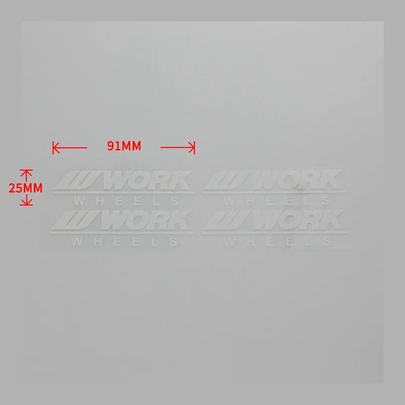 4 шт., наклейки на обод автомобиля, РАБОТАЕТ, ПВХ, украшение, наклейка на колесо, водонепроницаемая