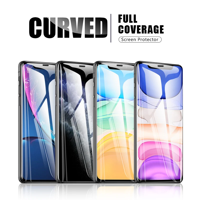 3 шт CHYI изогнутый для iphone 11 pro max протектор экрана Полный клей покрытие закаленное