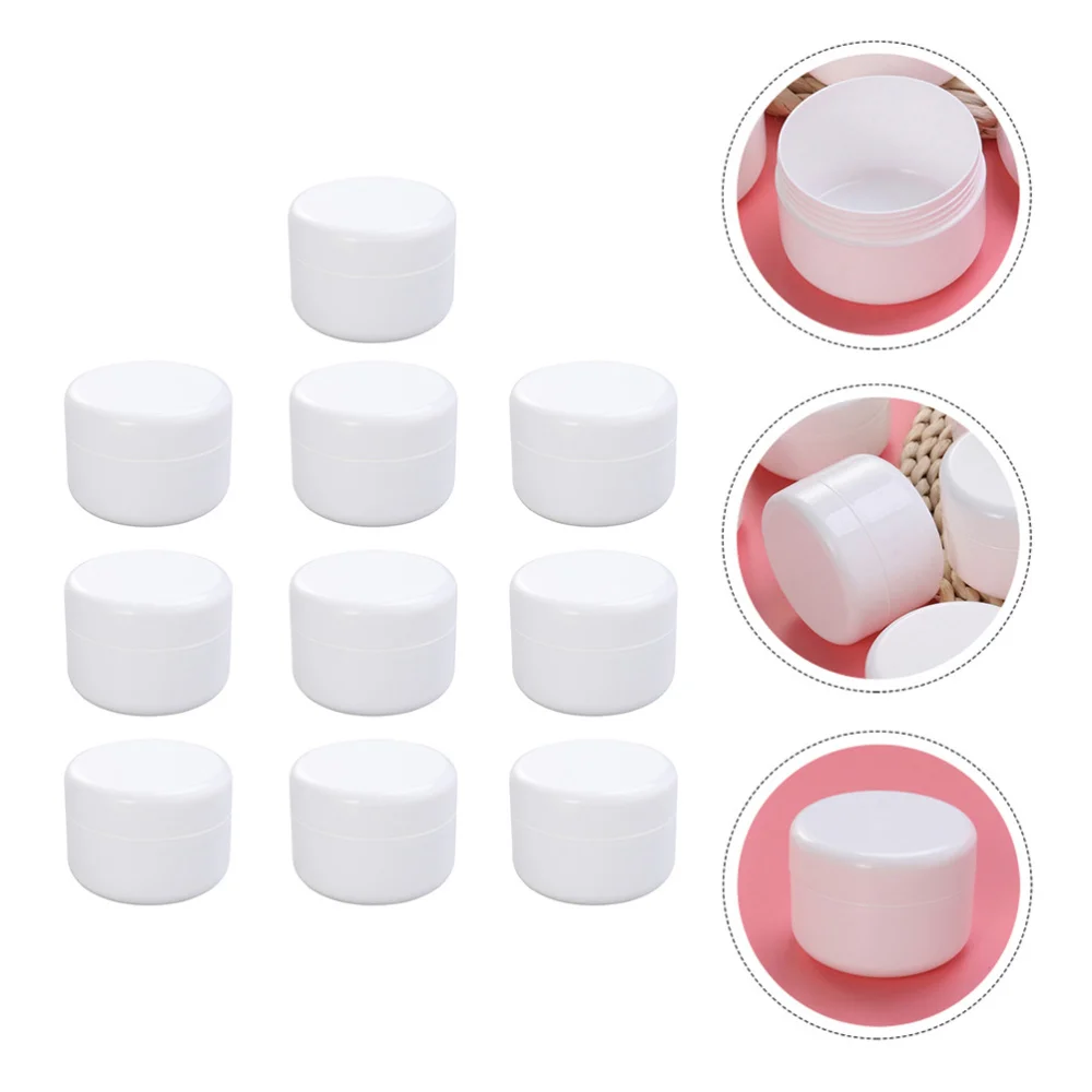 

10pcs Cosmetics Storage Jars Empty Makeup Samples Pots Creams Storage Box