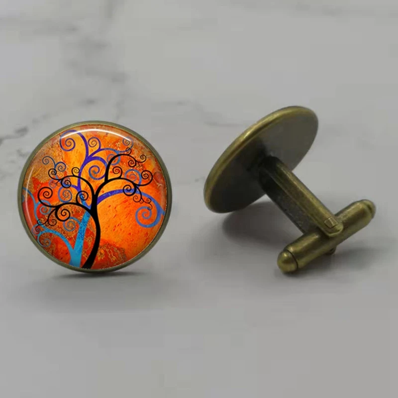 Tree of Life Men's Cufflinks Best Set Wedding Shirt Accessories | Украшения и аксессуары