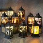 Декоративные свечи на Хэллоуин светильник тажный замок, призрак, подвесной светодиодный фонарь, бытовой декор для хэллоуивечерние