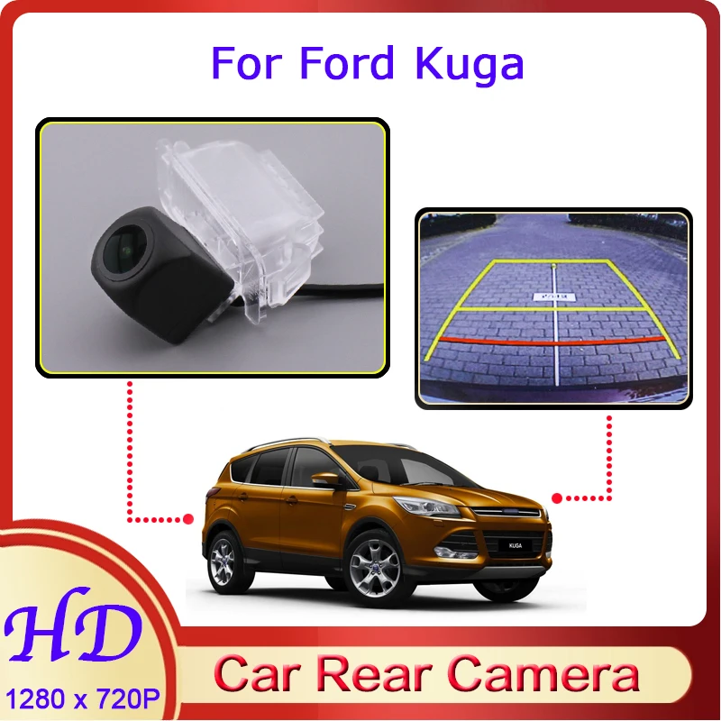 

Автомобильная камера заднего вида «рыбий глаз» для Ford Kuga MK2 2013 ~ 2019 ночное видение HD Водонепроницаемая специализированная камера заднего ви...