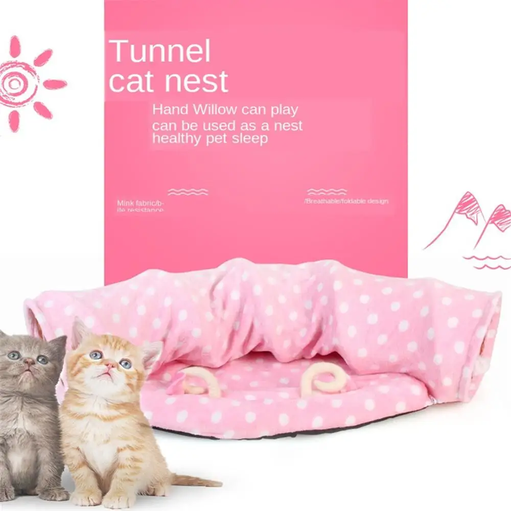 

Cat Play Toy Tunnel Funny Pet Tunnel Foldable Bulk Small Pet Toys Portable Rabbit Pet Tunnel Cat Beds House Sleep With Ball