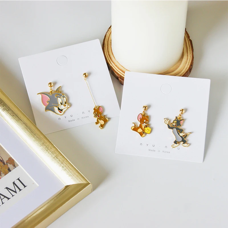 

Children's Cartoon Cute Refreshing Soft Sweet Girl Student Fresh And Lovely Simple Asymmetry Earrings Girlfriend Ear Clip Boy