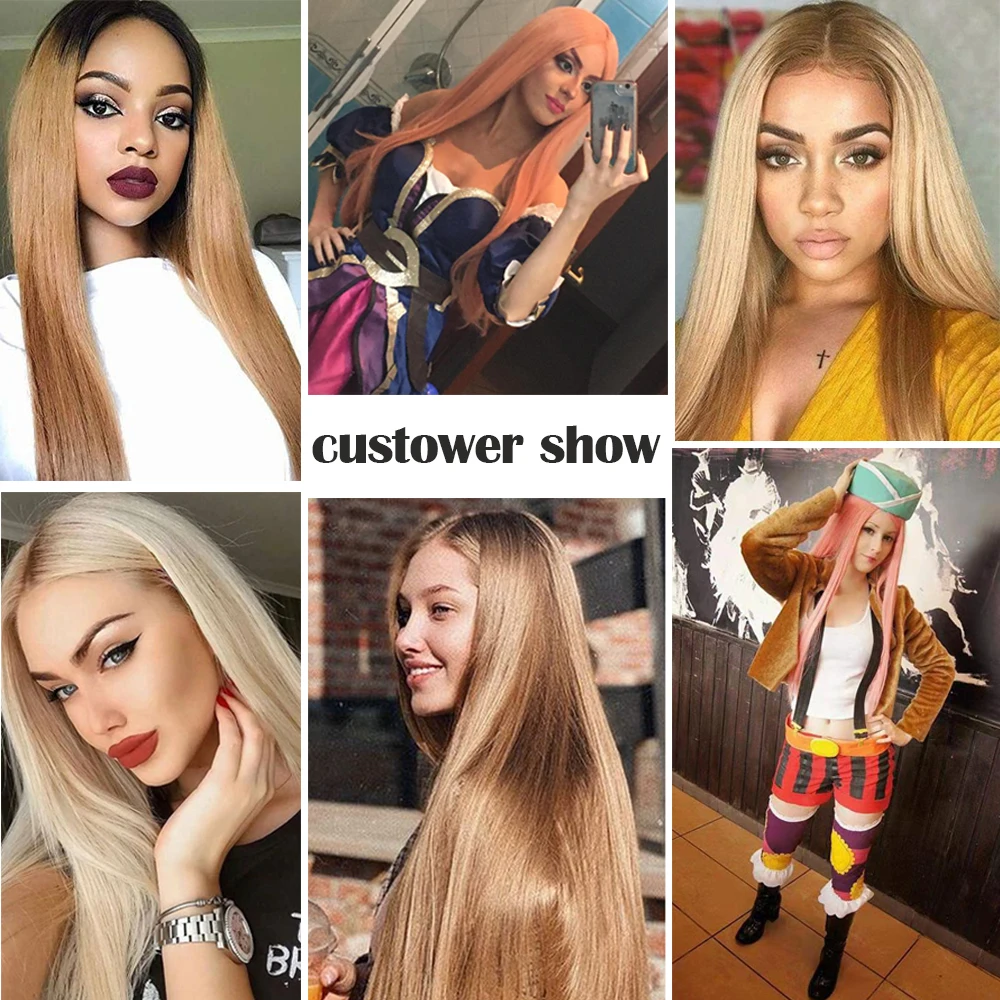 

Ombre Blue Straight Synthetic Wig Long Lolita Wig Middle Part Women's Wig Heat Resistant Colored Wigs Hair Daily Cosplay IPARTY