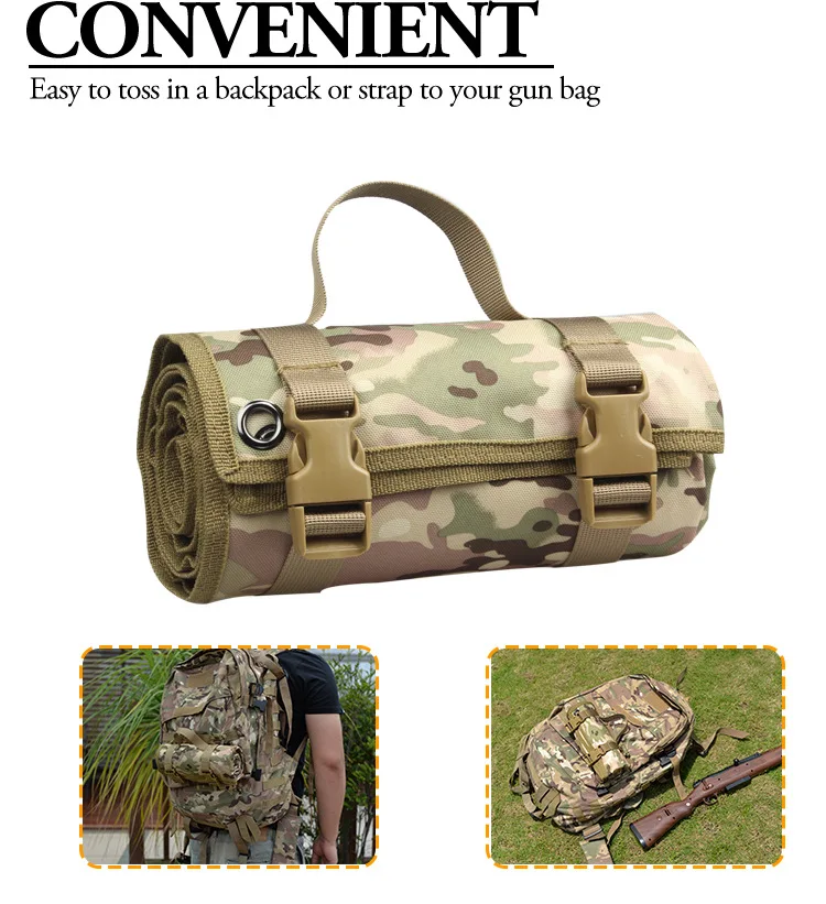 

Hunting Rifle Shooting Mat Cleaning Carpet Tactical Lightweight Roll-Up Shooting Mat For Shotgun