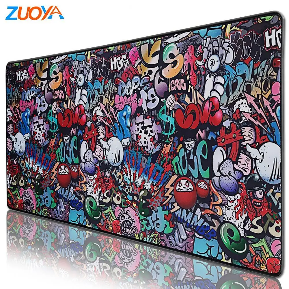 

ZUOYA Mouse Pad Graffiti Anti-slip Large Keyboard Gaming Mousepad Desk Mat for Computer