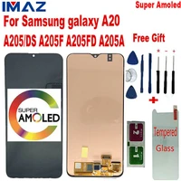 imaz super amoled 6 4%e2%80%9d lcd for samsung galaxy a20 a205mg a205 a205f a20 2019 a205fn lcd display touch screen digitizer assembly