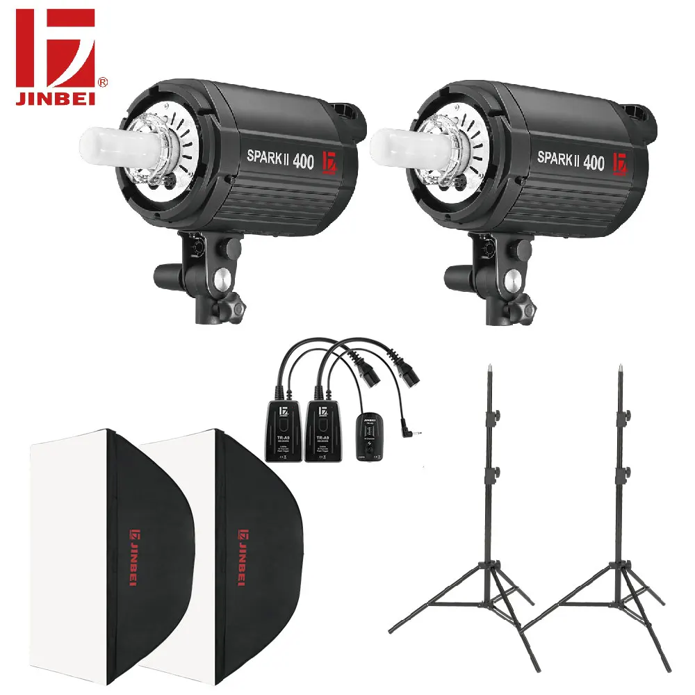 JINBEI SparkII Flash 800 Вт 2*400 студийный стробоскоп для комнаты светильник фотосъемки 2