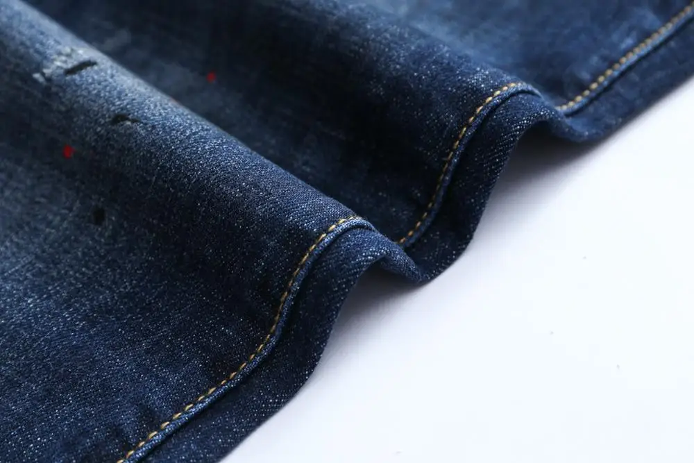 Стрейч D2 джинсы длина молодых нищих осенью и зимой|Мужские джинсы| |