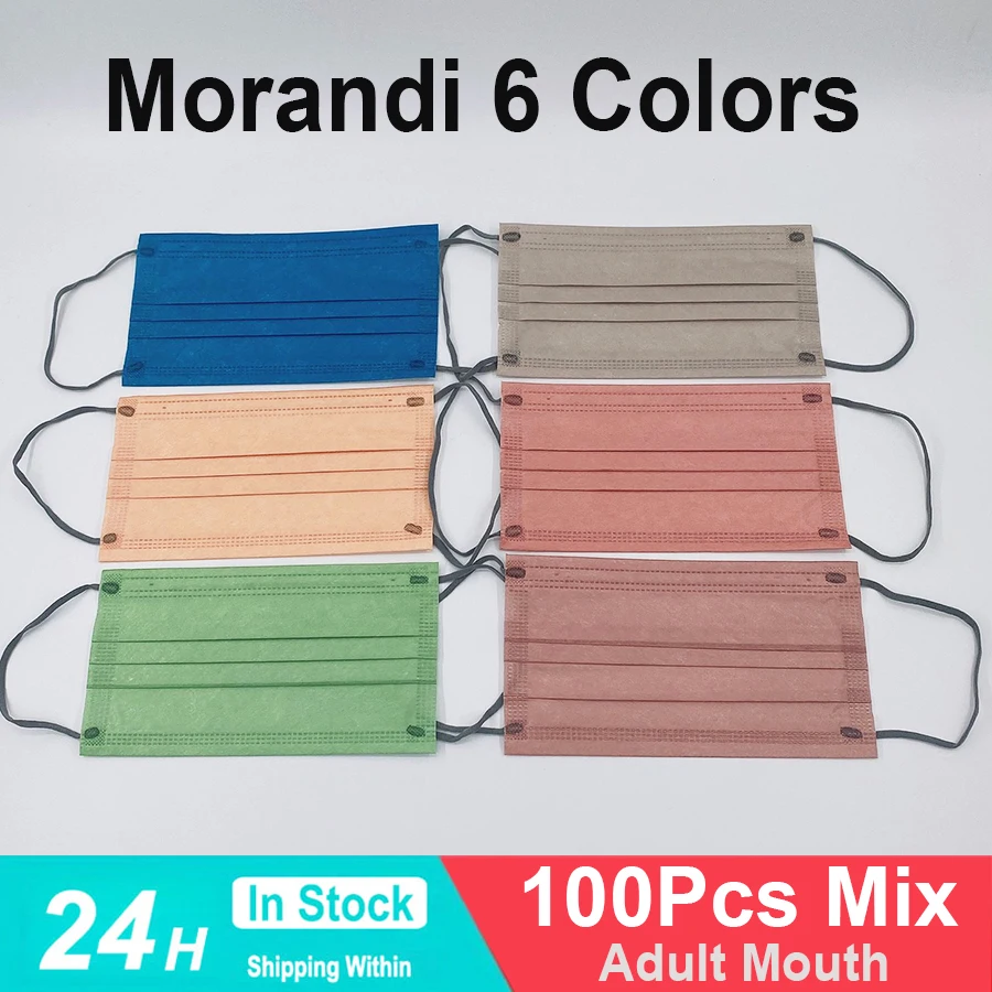 

Morandi Color Adult Disposable Face Masks mascarillas quirurgicas homologadas Anti-Dust Masks For Protection 3 Layer Face Mask