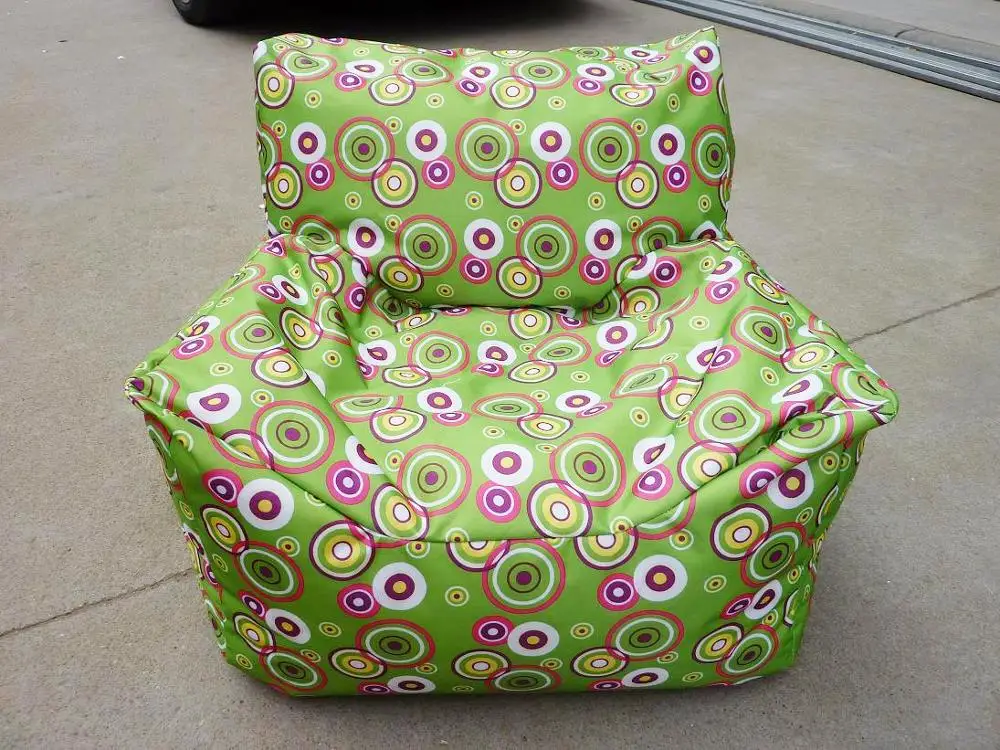 Зеленый круглый ленивый диван для спальни одиночный маленький татами ткань