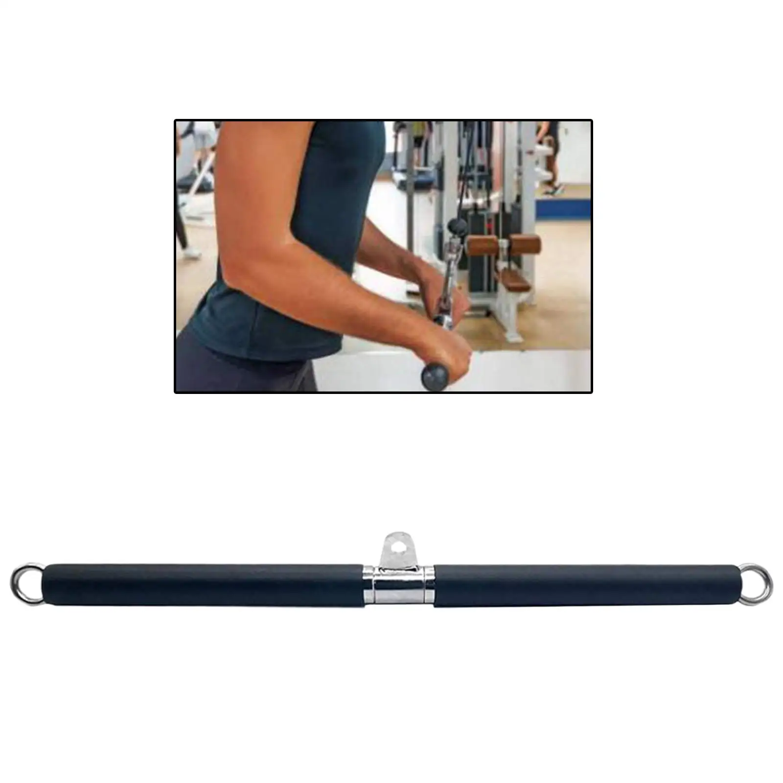 

Fitness LAT Pulldown Bar Non-Slip Handle EVA Wrapped Gym Cable Pull Down Bar Fit for Muscle Building Back Arm Tricep Training