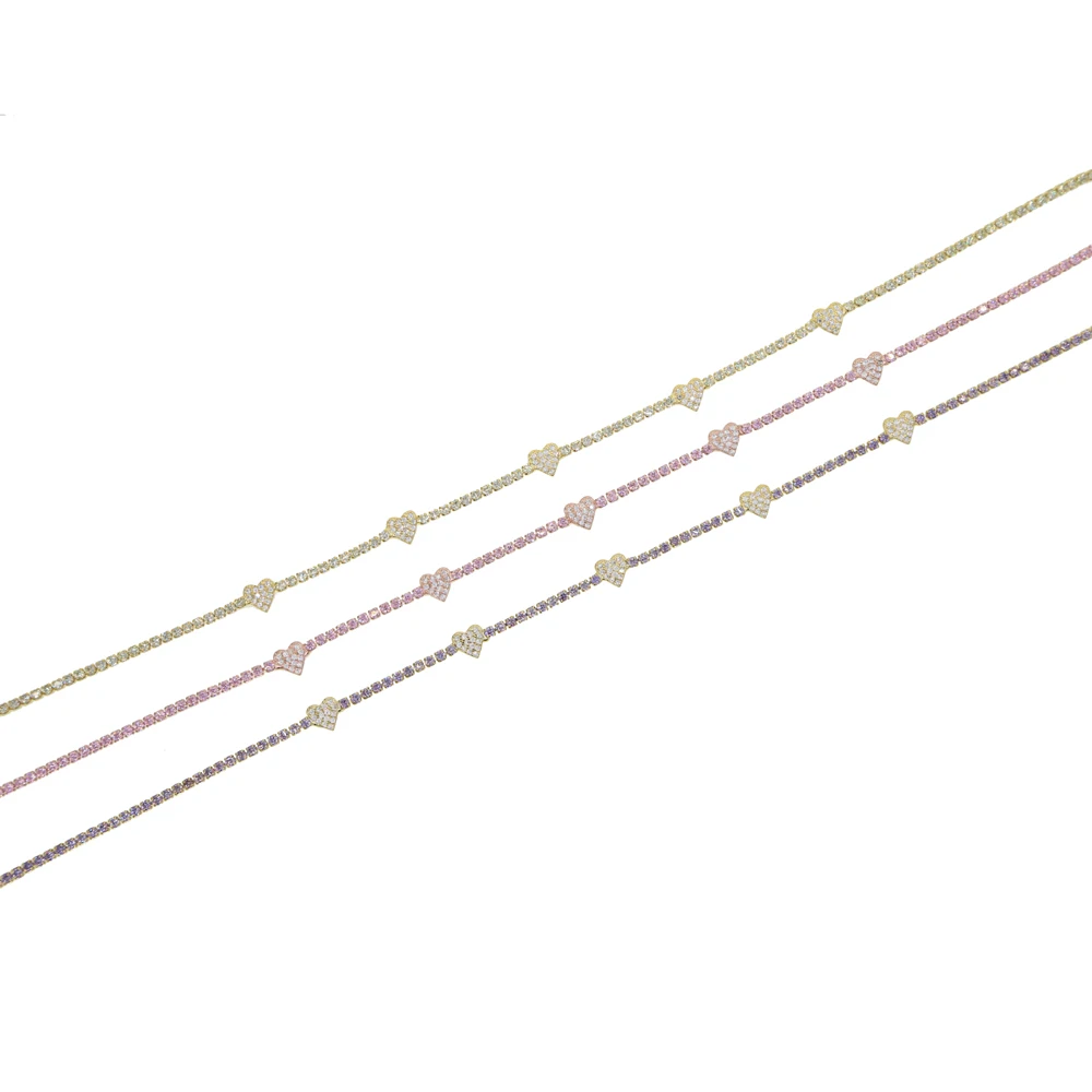 Женское Ожерелье чокер с фианитом Очаровательное ожерелье в форме сердца