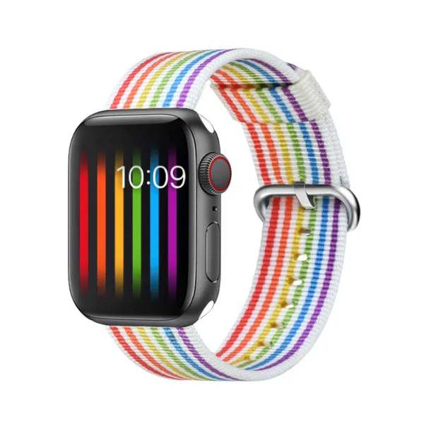 Тканый нейлоновый сменный ремешок для Apple Watch series 4/5 40 мм 44 мм тканевый браслет для Iwatch series 3 2 1 38 мм 42 мм - Цвет ремешка: Color 39