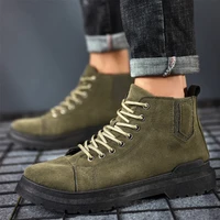 mens shoes 2021 spring autumn and winter high top martin boots mens boots suede casual shoes mens non slip wear resistant