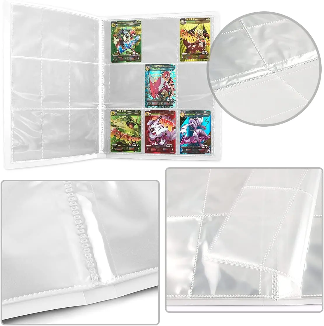 &Aacute;lbum de colecci&oacute;n de Pokemon con 9 tarjetas para ni&ntilde;os, carpeta para colecci&oacute;n de libros, 9 bolsillos, mapa de Anime, carpeta de juegos, lista de carga superior, juguete para regalo, 432 tarjetas-4