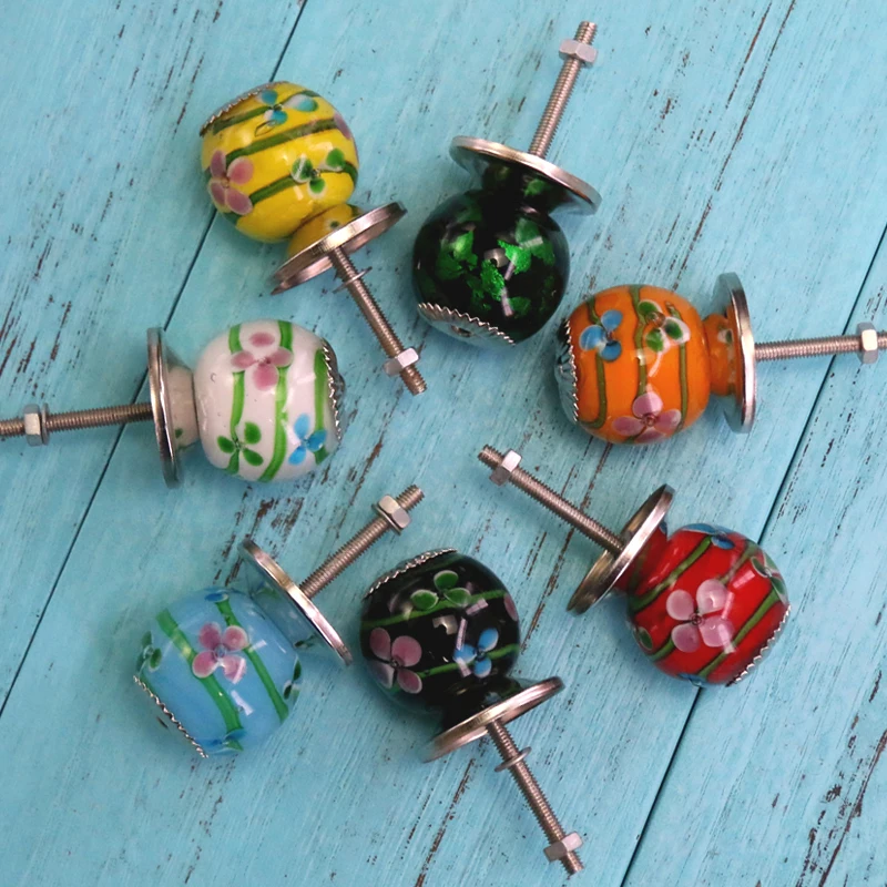 1 шт. ручки для стеклянных дверей в японском стиле цветной глазурь ящик шкафа шкаф