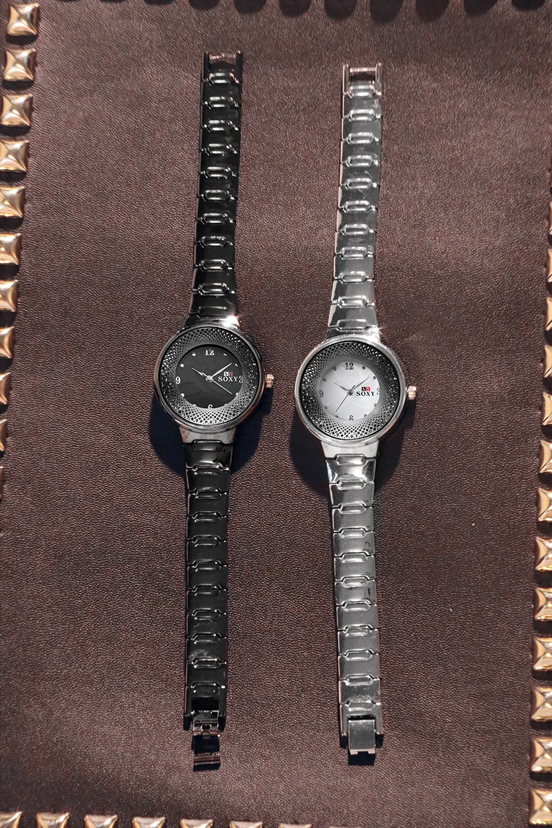 SOXY Simple Silver Watches Women Stainless Steel Strap Fashion Casual Wild Quartz Female Bracelet Watch relogio feminino