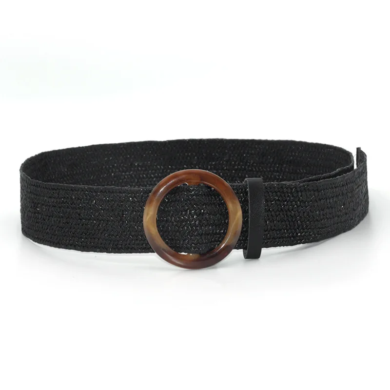 

Fashion Wide Straw Woven Waist Band Belt Summer Bohemian Ladies Beach Dress Belts