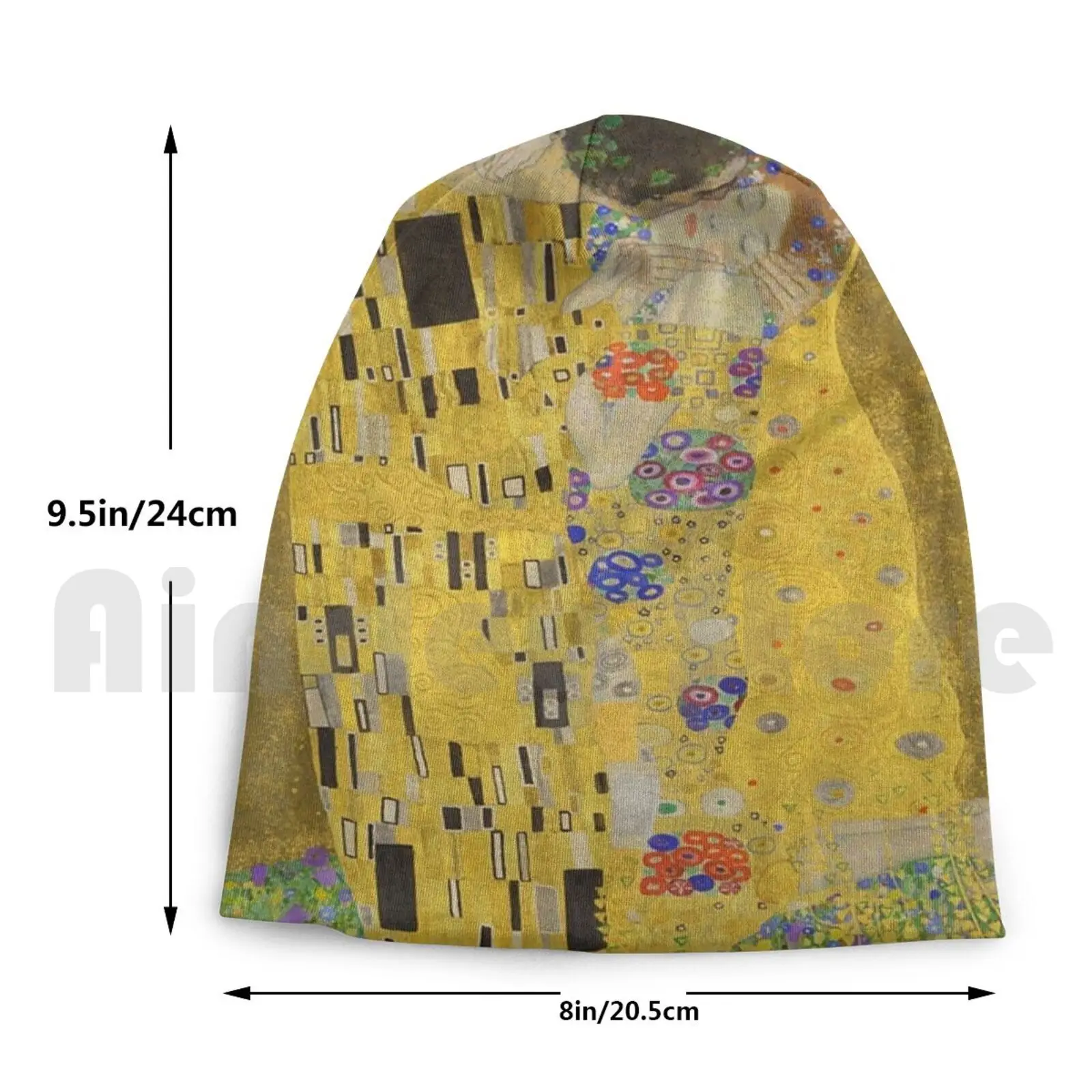 

The Kiss By Gustav Klimt-Art Nouveau Symbolism Beanies Knit Hat Hip Hop Klimt Gustav Klimt The Kiss Gold Symbolism