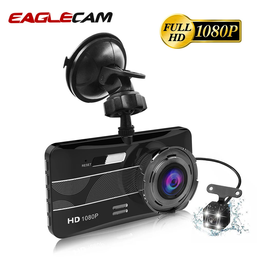 Видеорегистратор GT800 4 дюйма Full HD 1080P с двумя камерами заднего