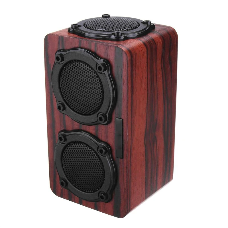 Лидер продаж беспроводная bluetooth-колонка деревянный сабвуфер аудио Hi-Fi fm-радио