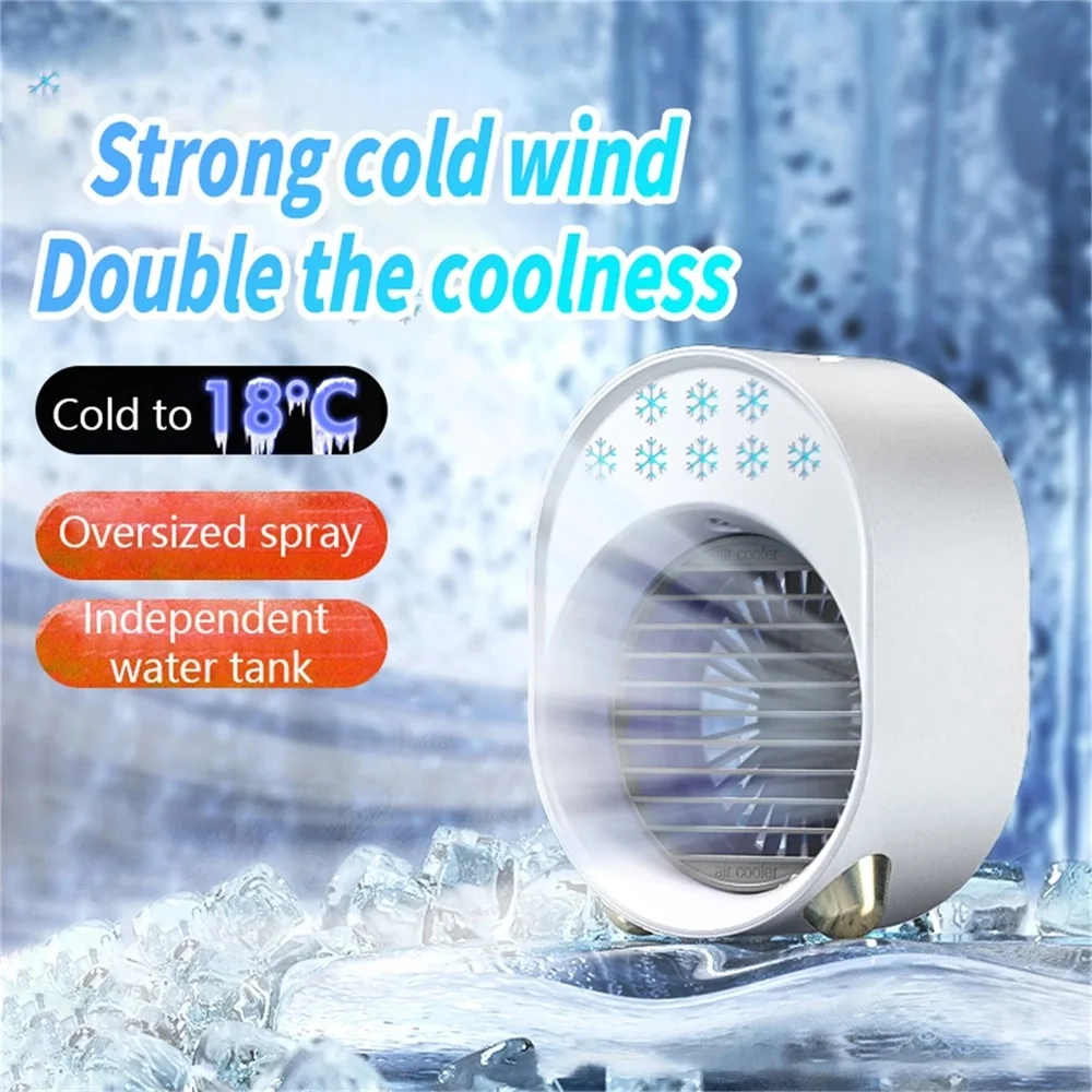 

Portable Mini Air Conditioner USB Rechargeable Air Cooler Fan Multifunctional Humidifier For Office Personal Air Cooler