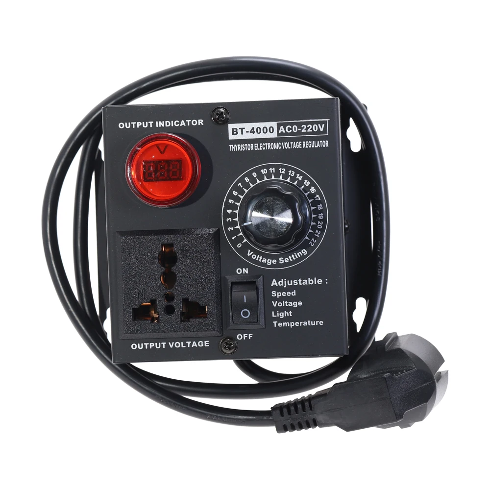 220V 4000W регулятор переменного напряжения для скорости вентилятора двигателя