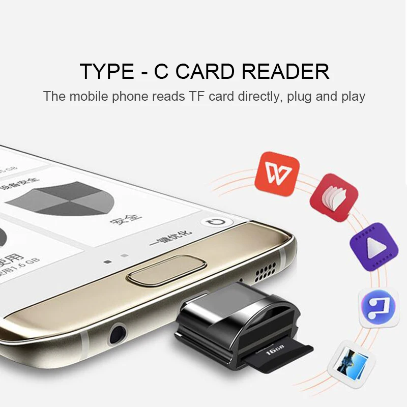 Портативный USB 2 0 Тип C кард ридер TF Micro SD карты OTG адаптер Type устройство чтения карт