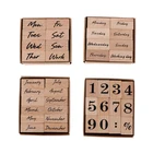 1 комплект Винтаж месяц неделя планировщик штамп основной Функция серии цифровая штамп с символом деревянный DIY печать канцелярские принадлежности 