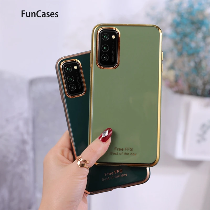 Цветной Мягкий чехол из ТПУ для hoesje Huawei Honor V30 Pro сотового телефона с котом Csse sFor