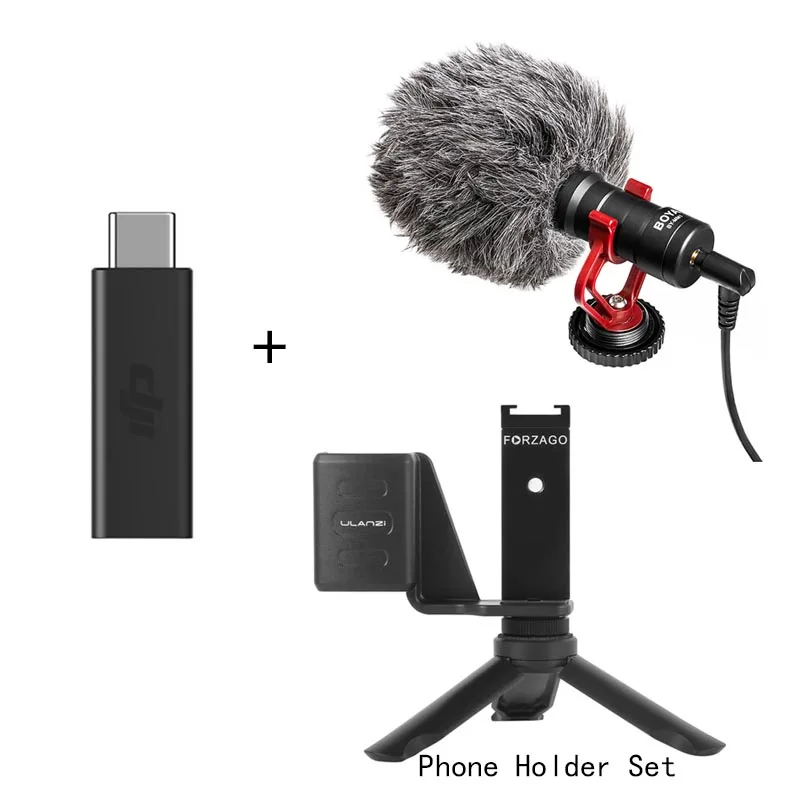 add Holder Mic Для оригинального DJI Osmo карманного микрофона адаптер 3,5 мм поддерживает внешний 3,5 мм крепление для микрофона разъем TRS DJI Osmo карманные аксессуары - Цвет: add Holder Mic