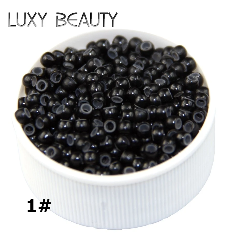 1 500pcs Silicone Hair Beads Nano Ring Micro Beads Fashion Salon Hairstylist Dreadlock Hair Extension Tools 8 Colors - Цвет: 1