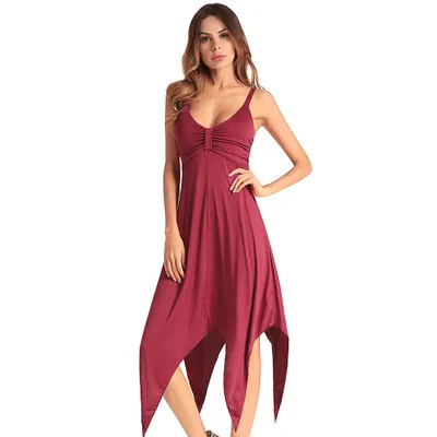 Летнее новое платье 2020 модное женское повседневное сексуальное размера плюс с