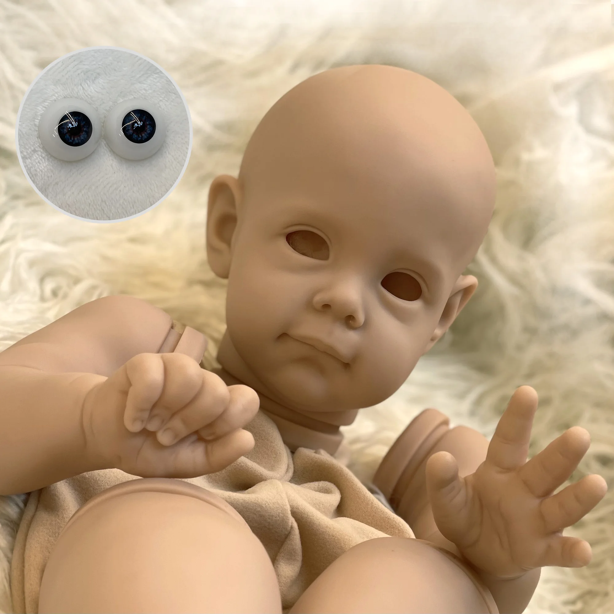 

Beibei Doll Kit Unfinished Unfinished Silicone Rebirth Kit Handmade Vinyl Prank Toy New