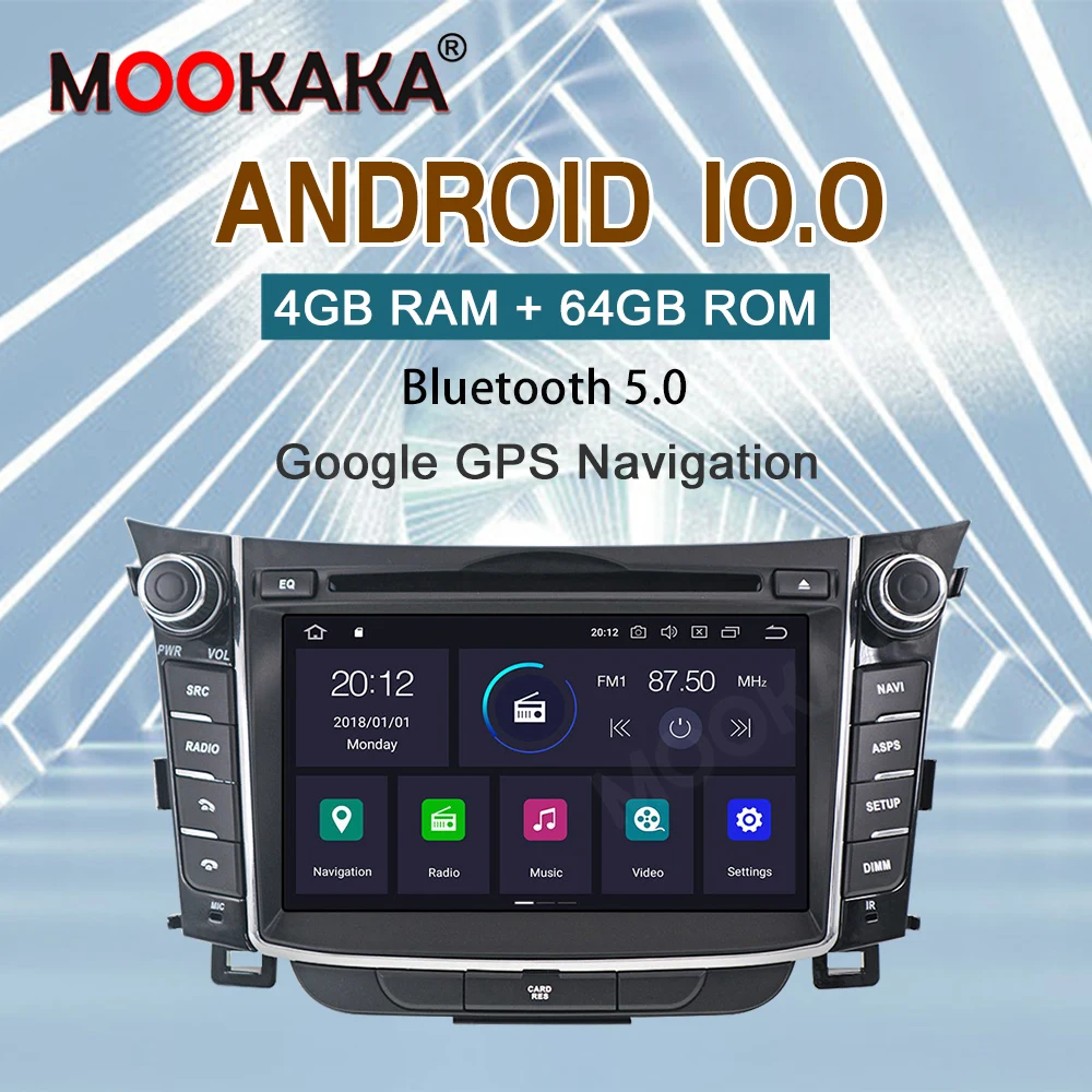 

2 Din For Hyundai I30 Elantra GT 2012 2013 2014 2015 2016 Android Screen Player Audio Radio GPS Head Unit Auto Stereo Free Map