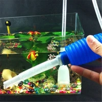1pcs aquarium fish tank cleaner vacuum pump hourglass filter simple fish tank vacuum siphon pump cleaning tool