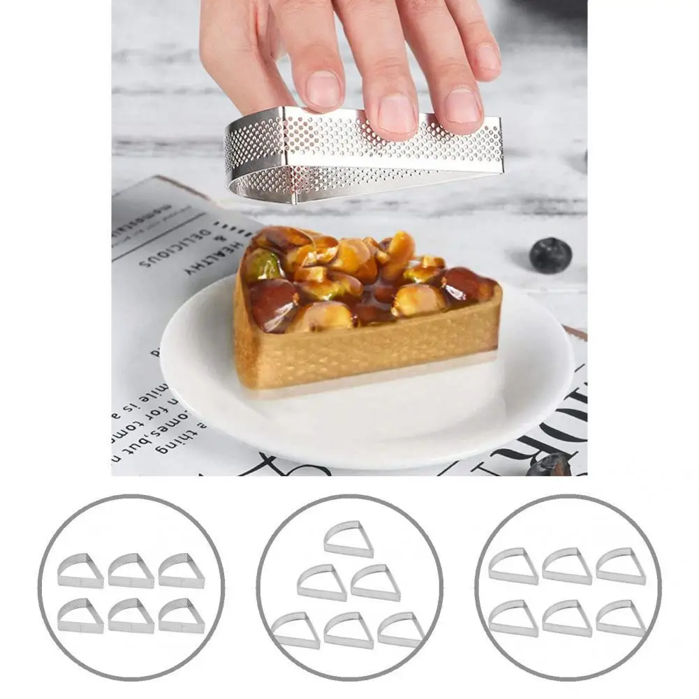 

Innovative Tart Mold Portable Stainless Steel Corrosion Resistant Smooth Cake Mold Baking Mould Baking Mold 6Pcs/Set