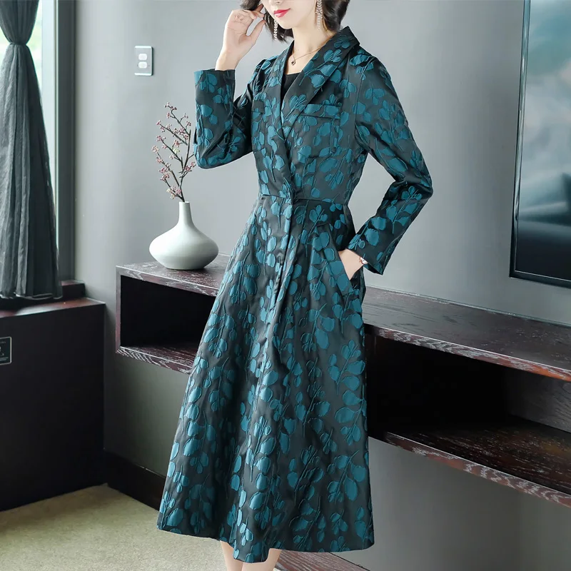 Mujer Windbreaker Autumn Winter Overcoat Cashmere Trench Coats Cotton Linen Women's Spring Large Size Was Thin Coat Z628 | Женская
