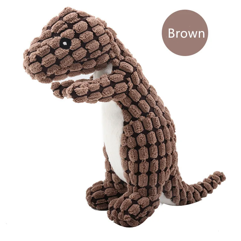 

Dog Chew Squeak Toys Dinosaur Fleece Interative Toy Masticate Plush Funny Doll for Pet Dogs Cat Chew Squeaking Toy
