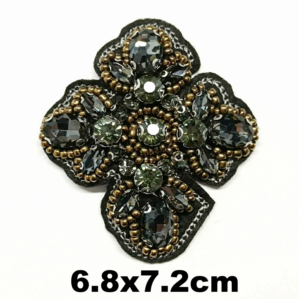 

Accessory embroidery beaded cross embroideried patches for clothing AZ-3294