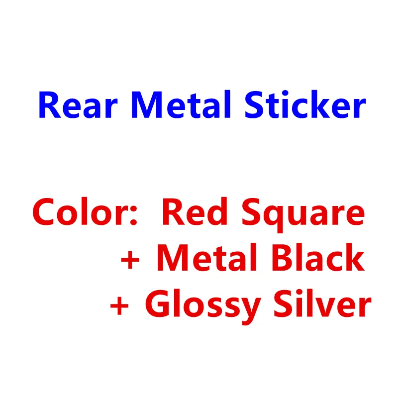 Красный черный серебристый металлический 3D стикер аксессуары для стайлинга