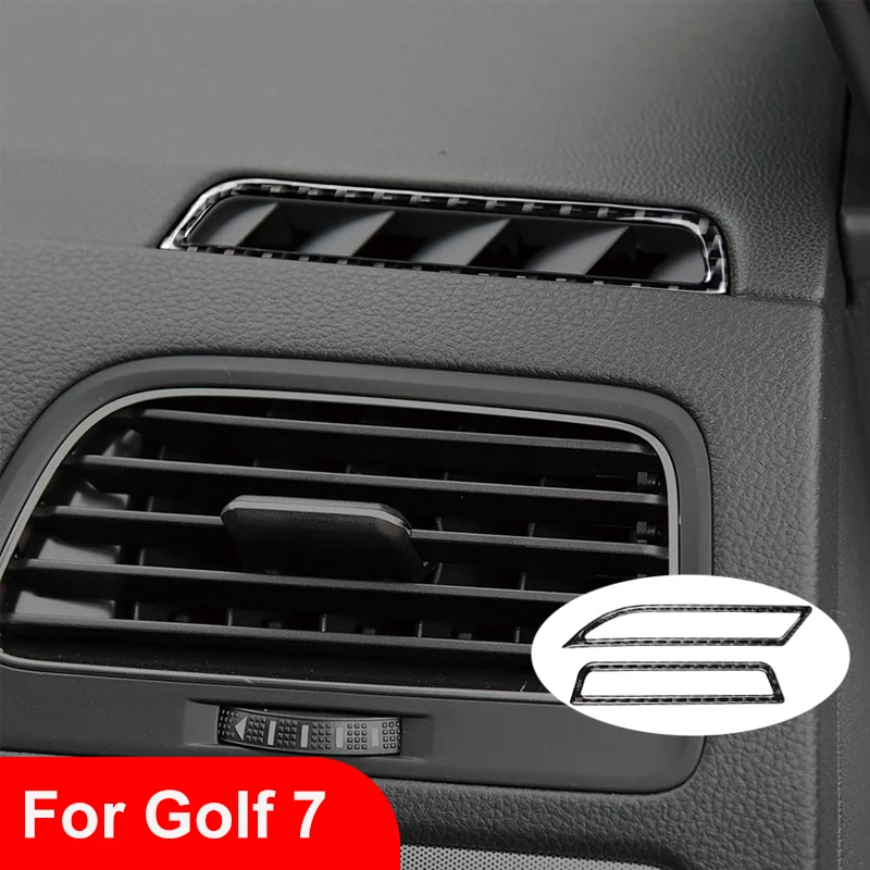 

Air Outlet Vent Carbon Fiber Stickers for Volkswagen VW Golf 7 GTI R GTE GTD MK7 2013-2017 Auto Interior Car Accessories