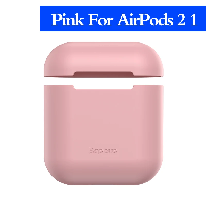 Pink For AirPods21 Baseus Роскошный чехол для Airpods Airpod Pro 3 2 1 силиконовый беспроводной защитный чехол для Apple Air Pods Pod 2 1 Pro Coque Fundas - Цвет: Pink For AirPods21